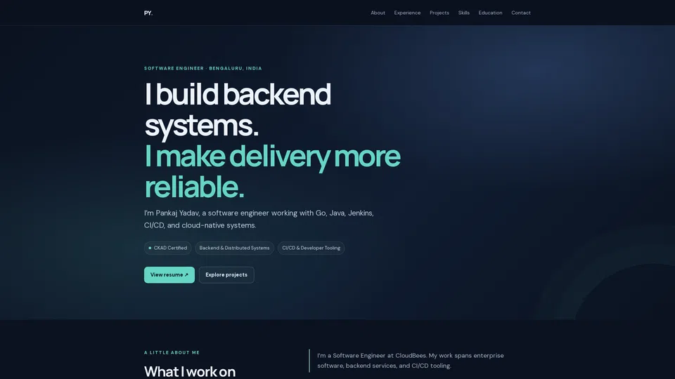 Homepage snapshot at launch