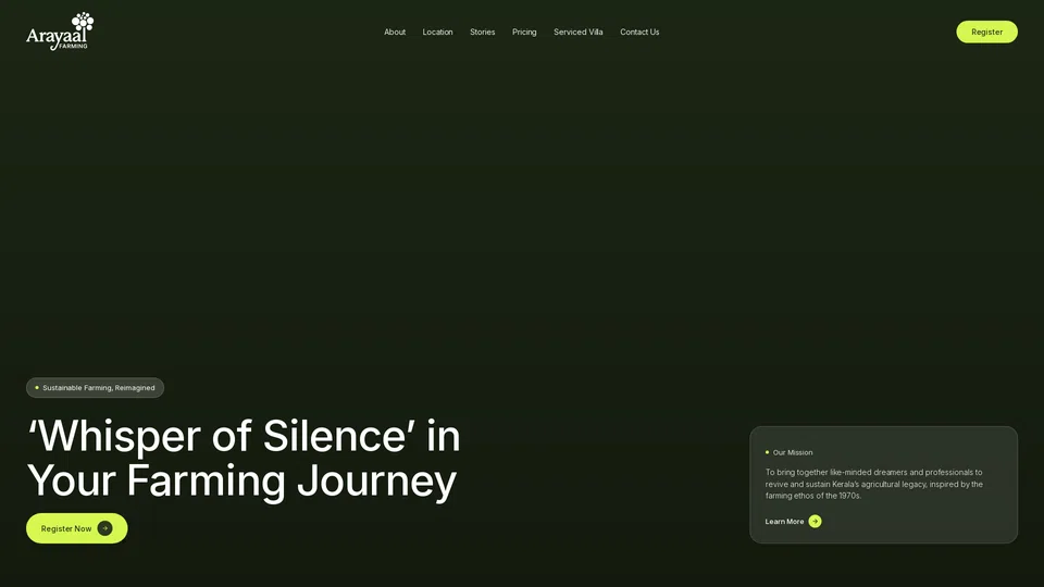 Homepage snapshot at launch