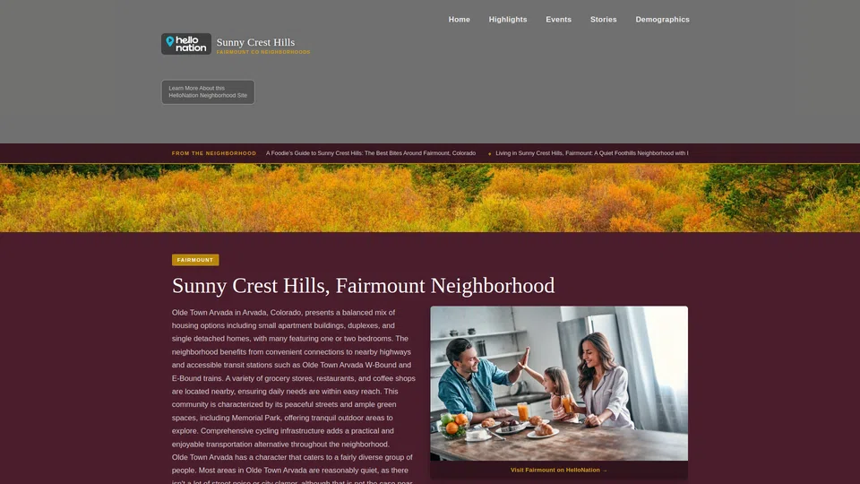 Homepage snapshot at launch