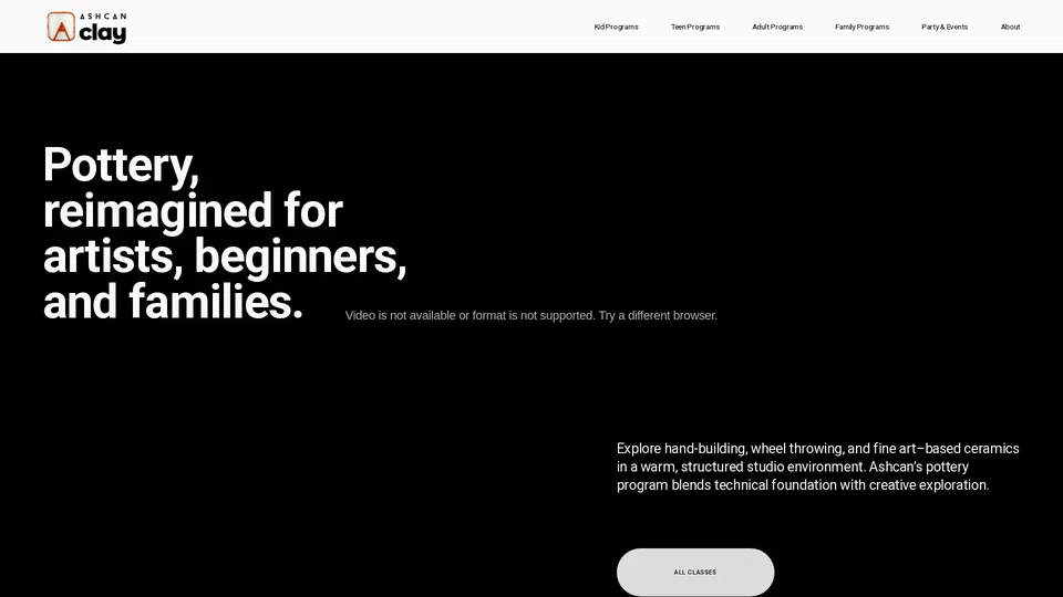 Homepage snapshot at launch