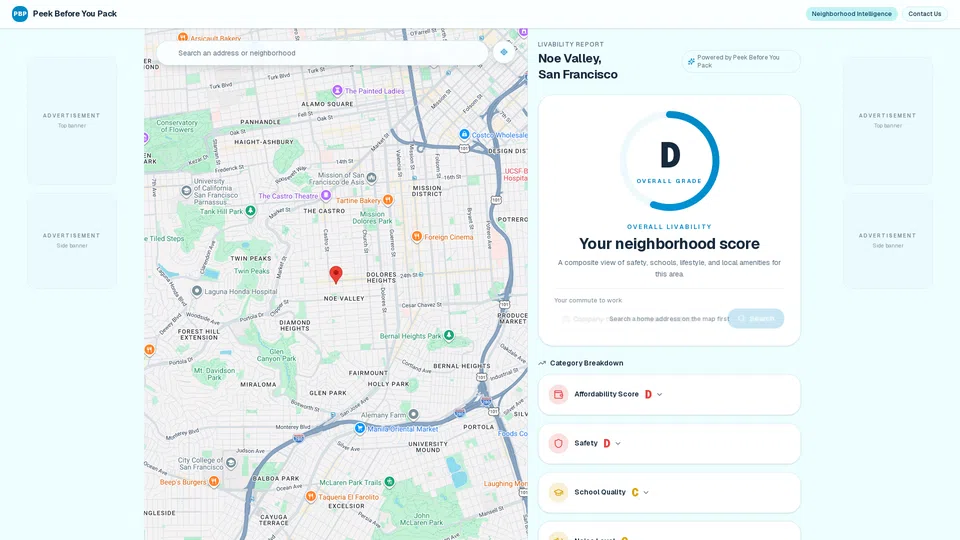 Homepage snapshot at launch