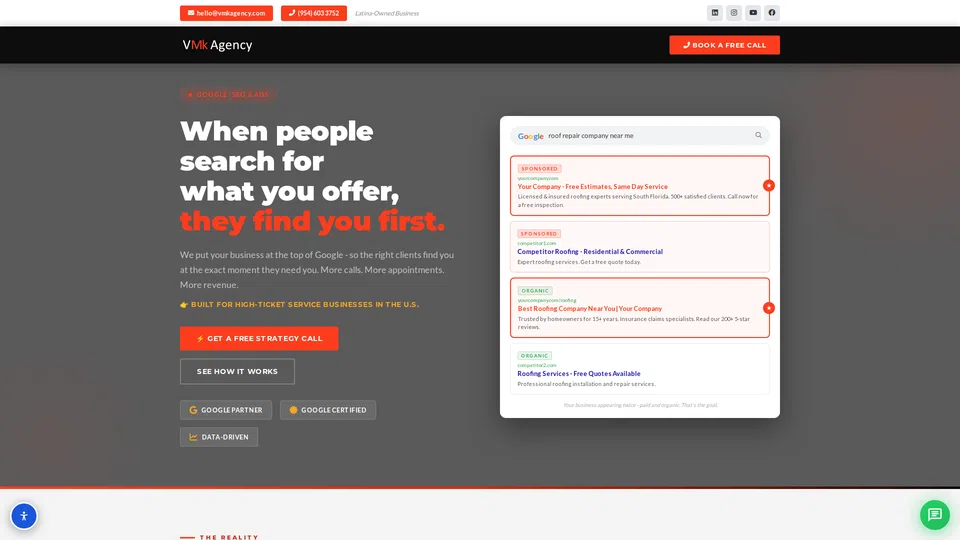 Homepage snapshot at launch