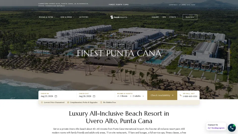 Homepage snapshot at launch