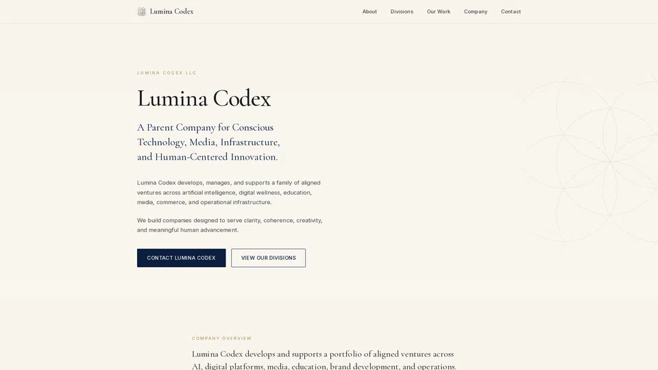 Homepage snapshot at launch