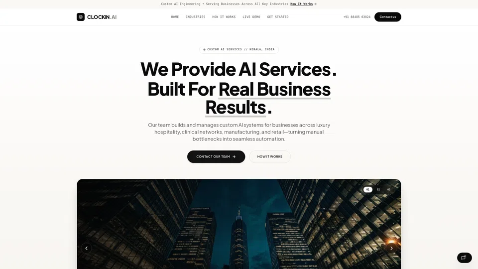 Homepage snapshot at launch