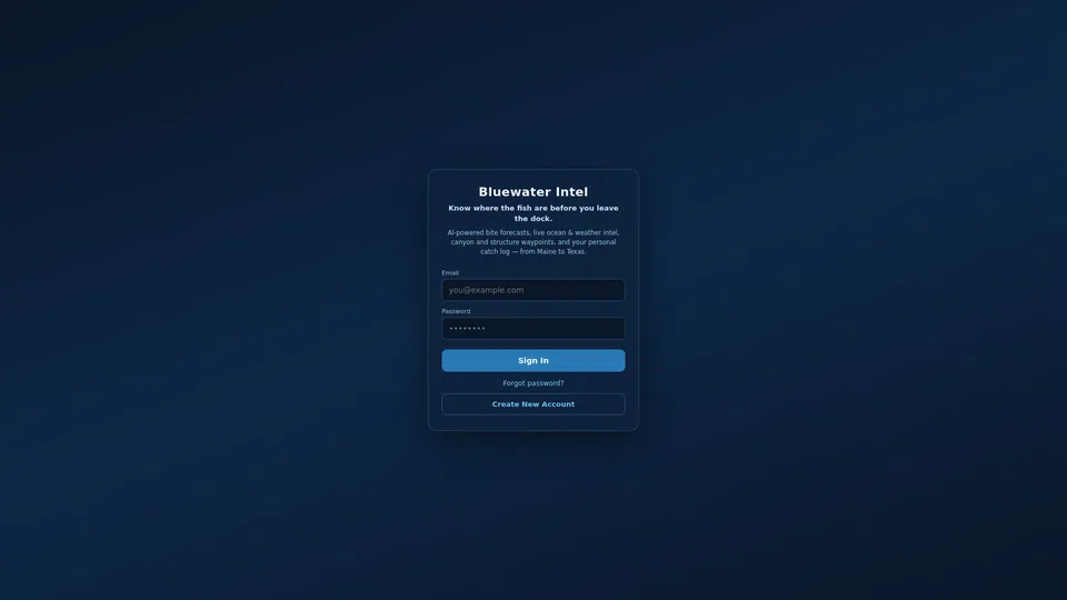 Homepage snapshot at launch