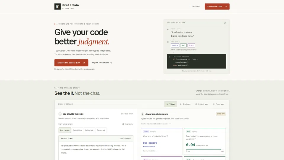 Homepage snapshot at launch