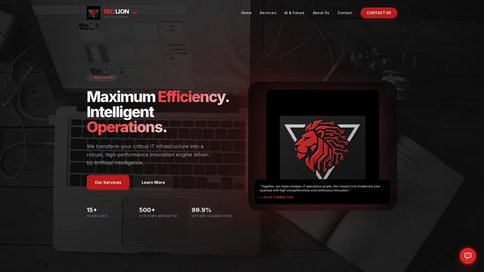 Homepage snapshot at launch