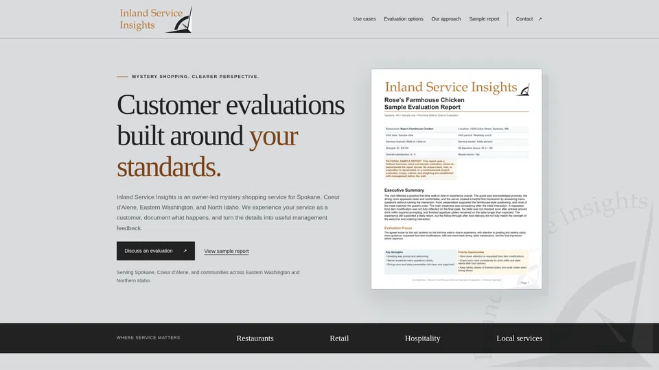 Homepage snapshot at launch