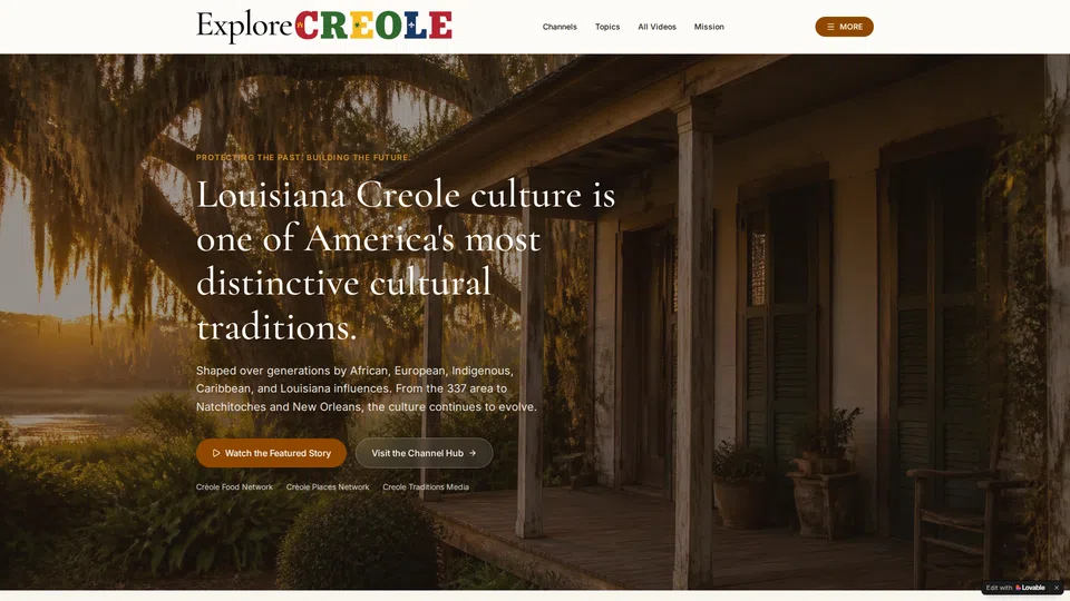 Homepage snapshot at launch