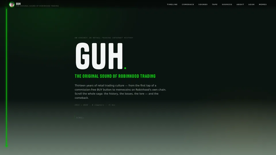 Homepage snapshot at launch