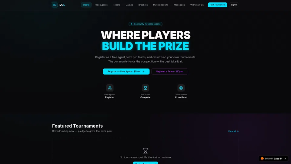 Homepage snapshot at launch