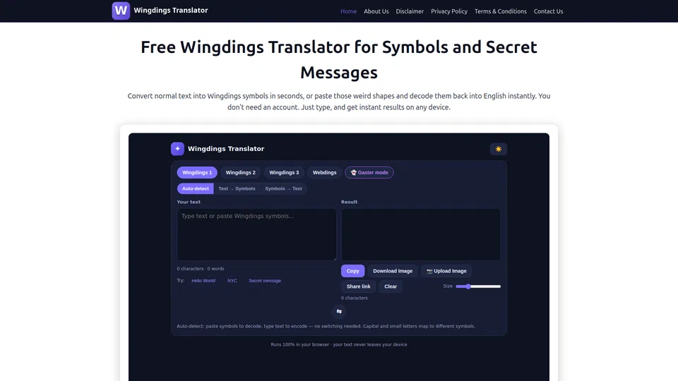 Homepage snapshot at launch