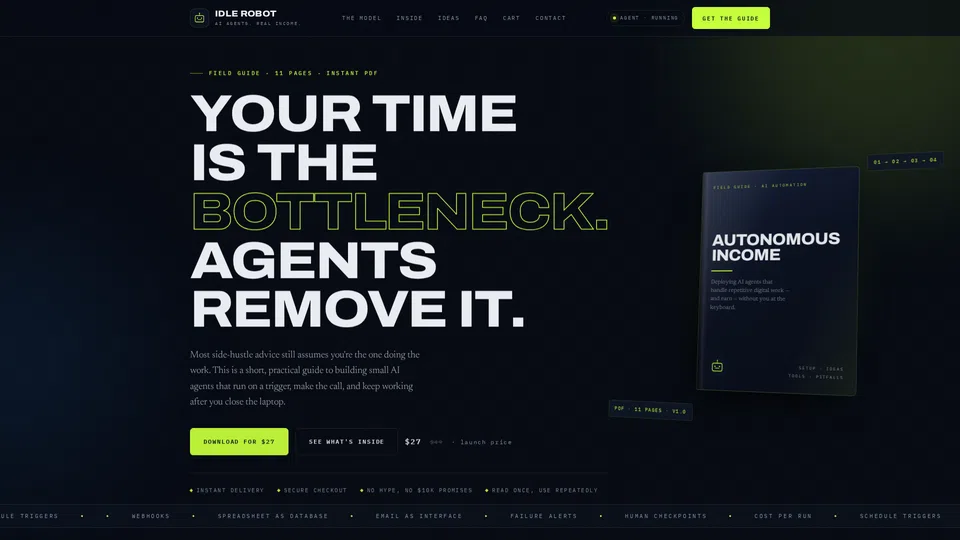 Homepage snapshot at launch