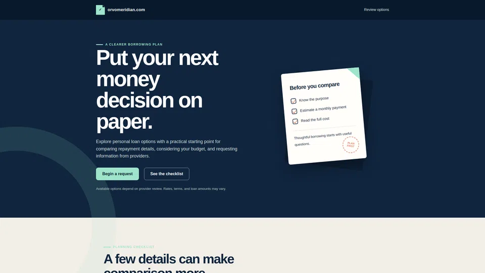 Homepage snapshot at launch