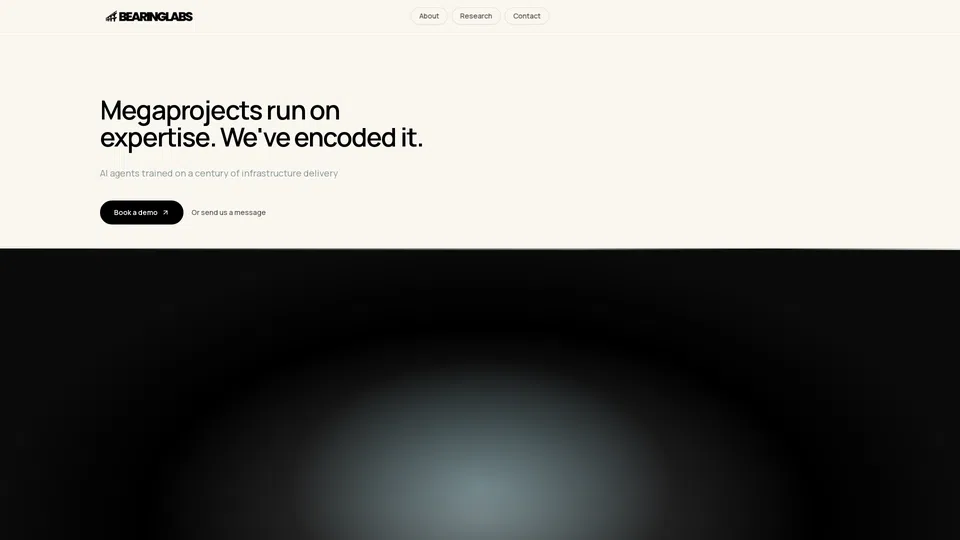 Homepage snapshot at launch