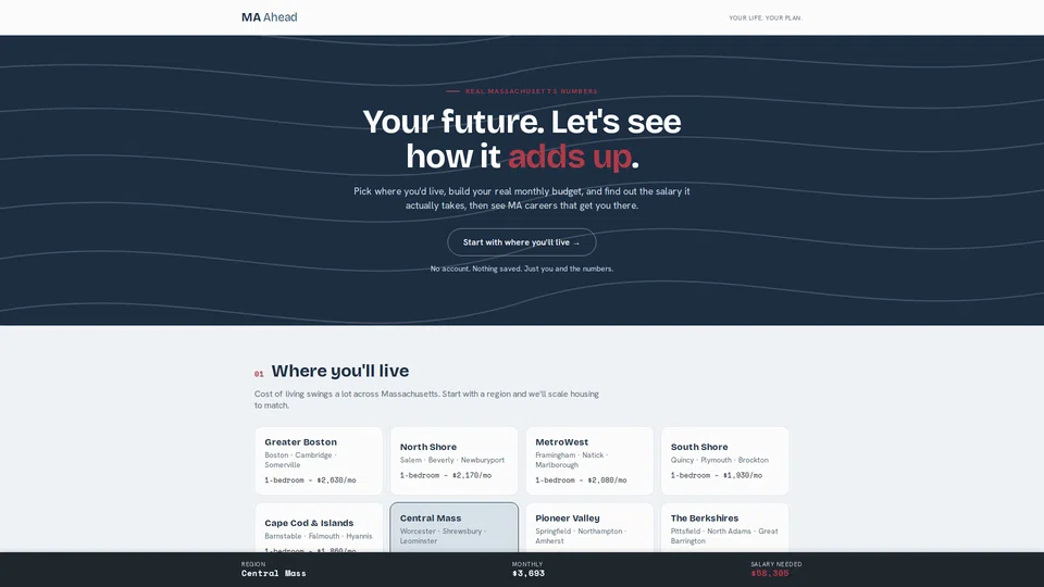 Homepage snapshot at launch