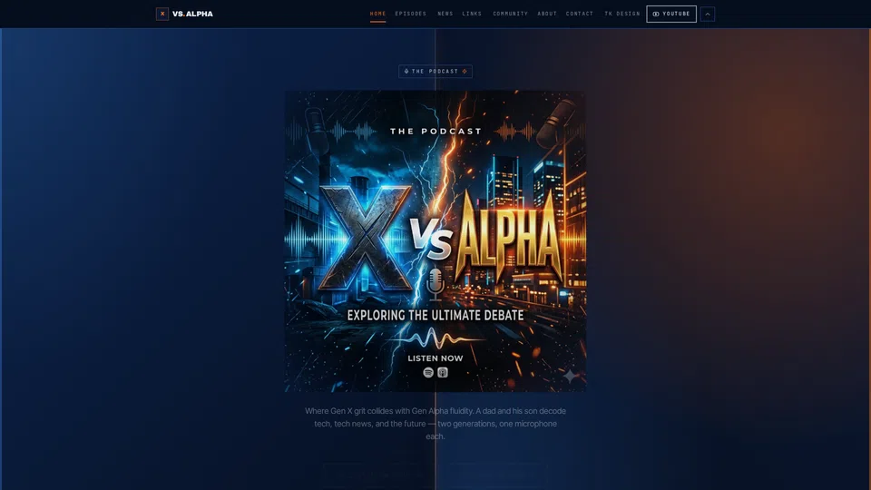 Homepage snapshot at launch