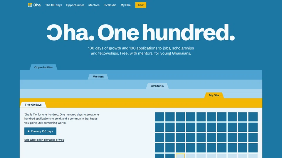 Homepage snapshot at launch