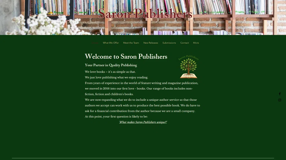 Homepage snapshot at launch