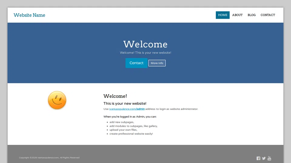 Homepage snapshot at launch
