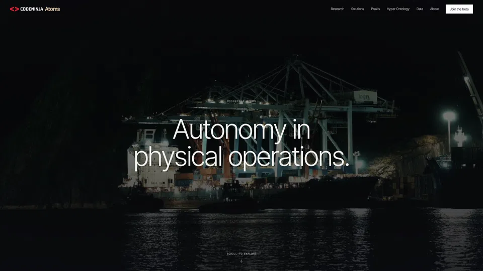Homepage snapshot at launch