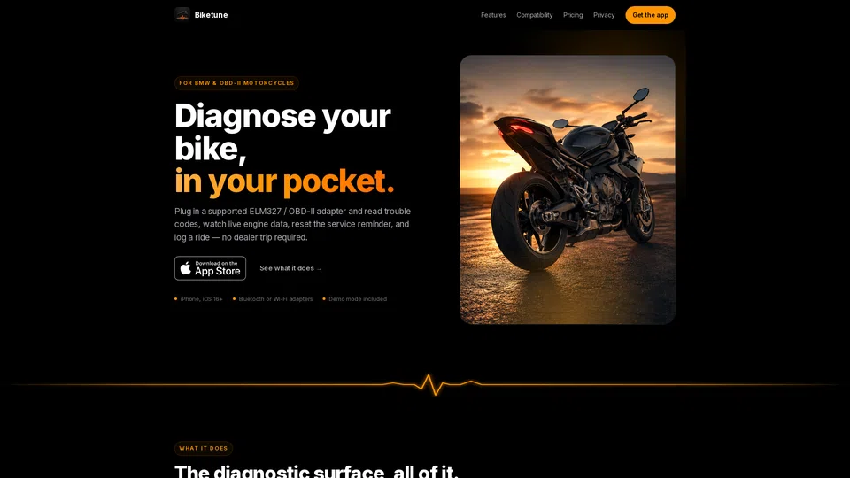 Homepage snapshot at launch