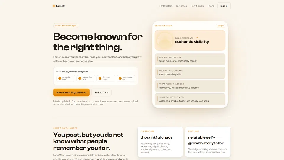 Homepage snapshot at launch