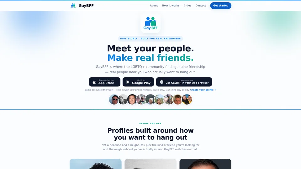 Homepage snapshot at launch