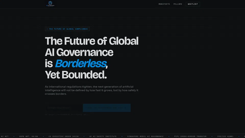 Homepage snapshot at launch