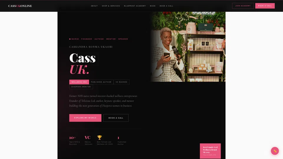 Homepage snapshot at launch