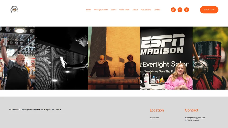 Homepage snapshot at launch