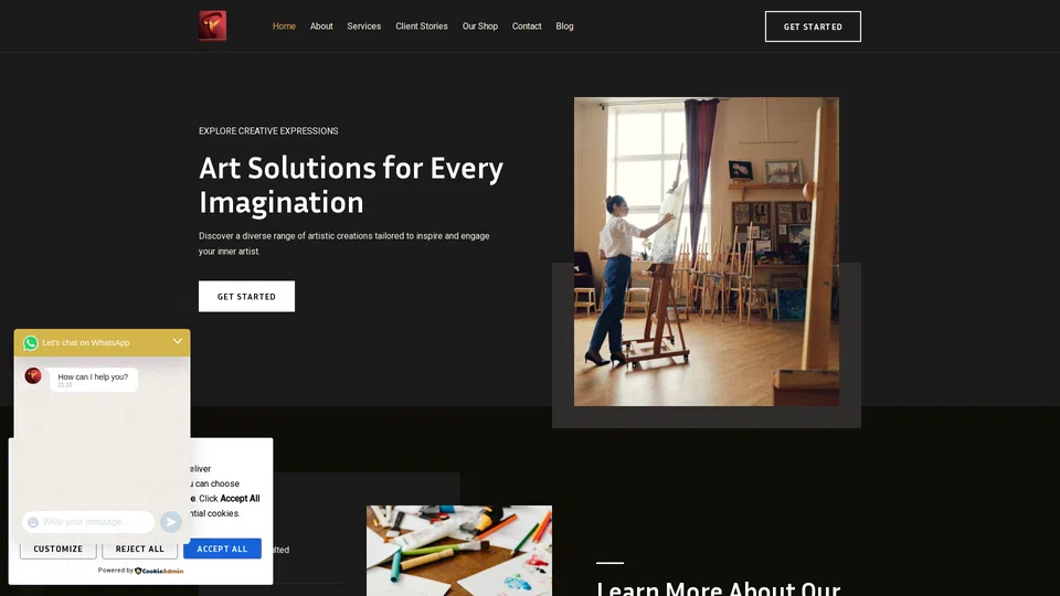 Homepage snapshot at launch