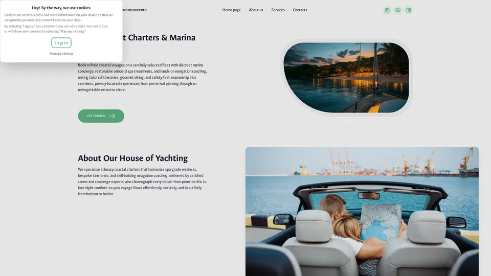 Homepage snapshot at launch