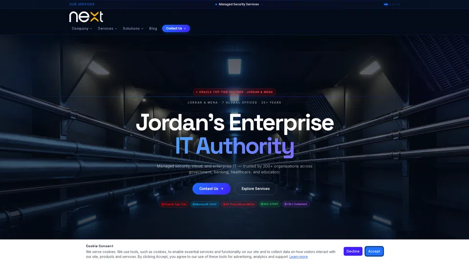 Homepage snapshot at launch