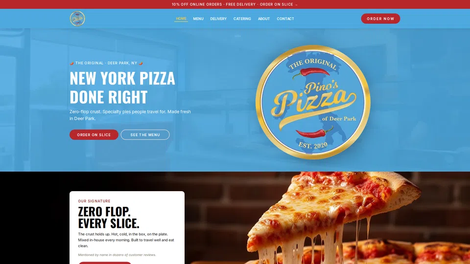 Homepage snapshot at launch