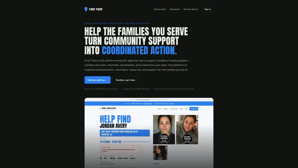 Homepage snapshot at launch