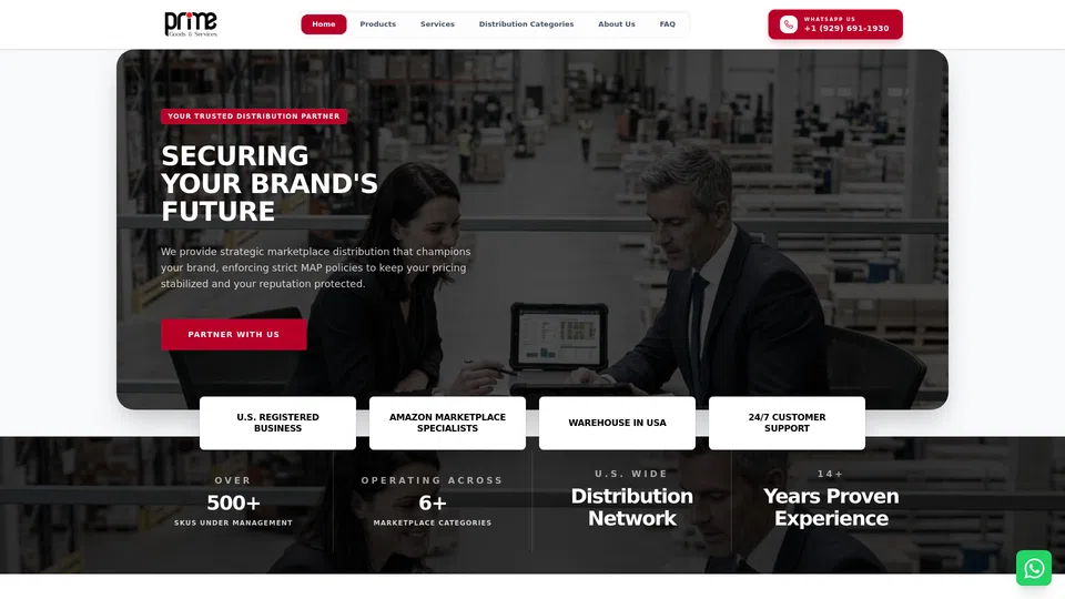 Homepage snapshot at launch