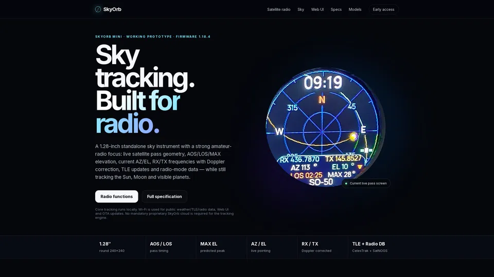 Homepage snapshot at launch