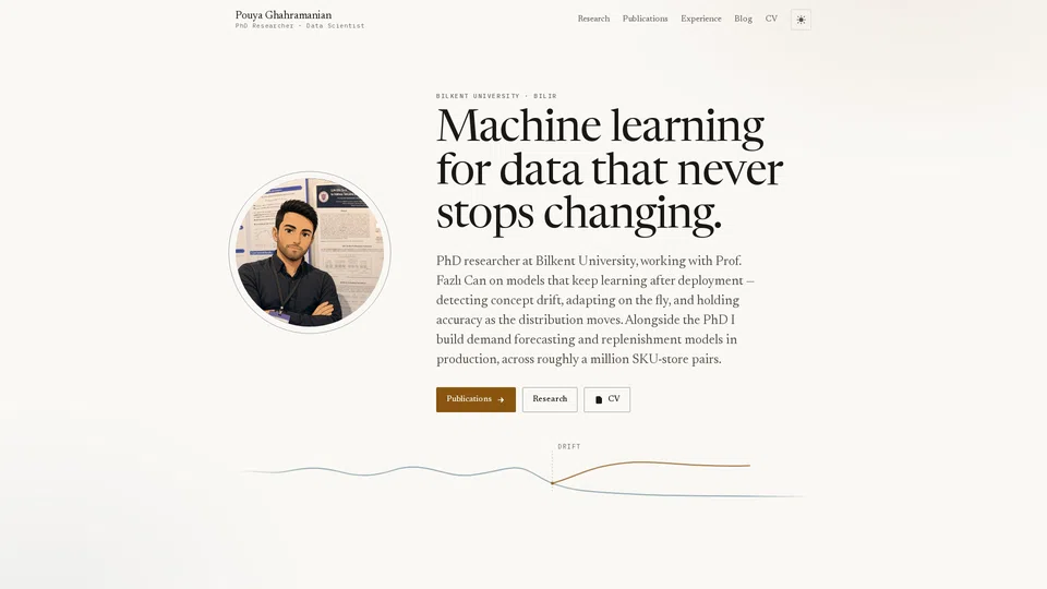 Homepage snapshot at launch