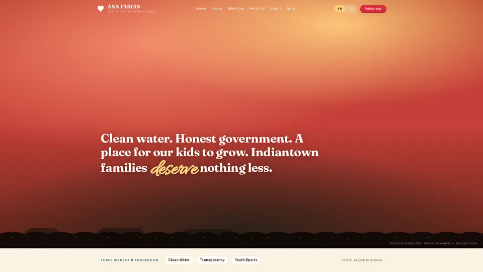 Homepage snapshot at launch
