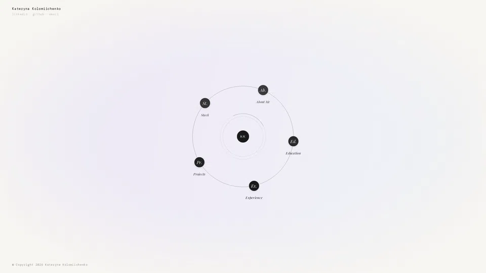 Homepage snapshot at launch