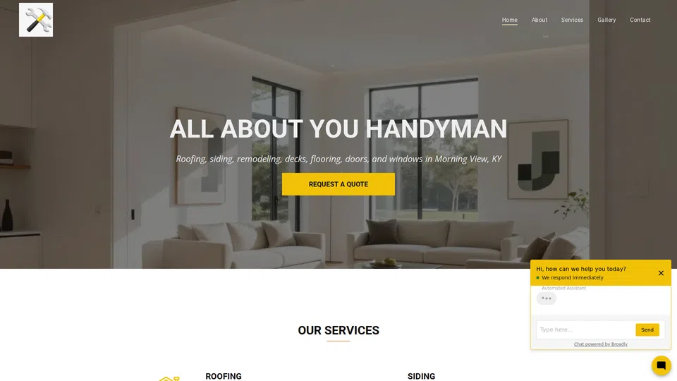 Homepage snapshot at launch