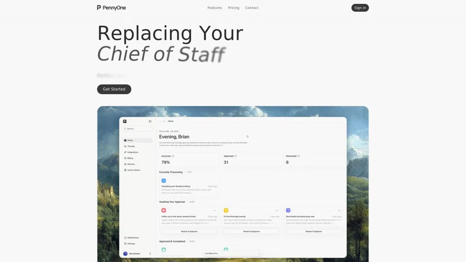 Homepage snapshot at launch