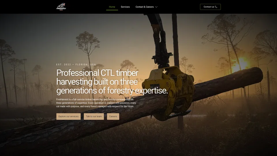 Homepage snapshot at launch
