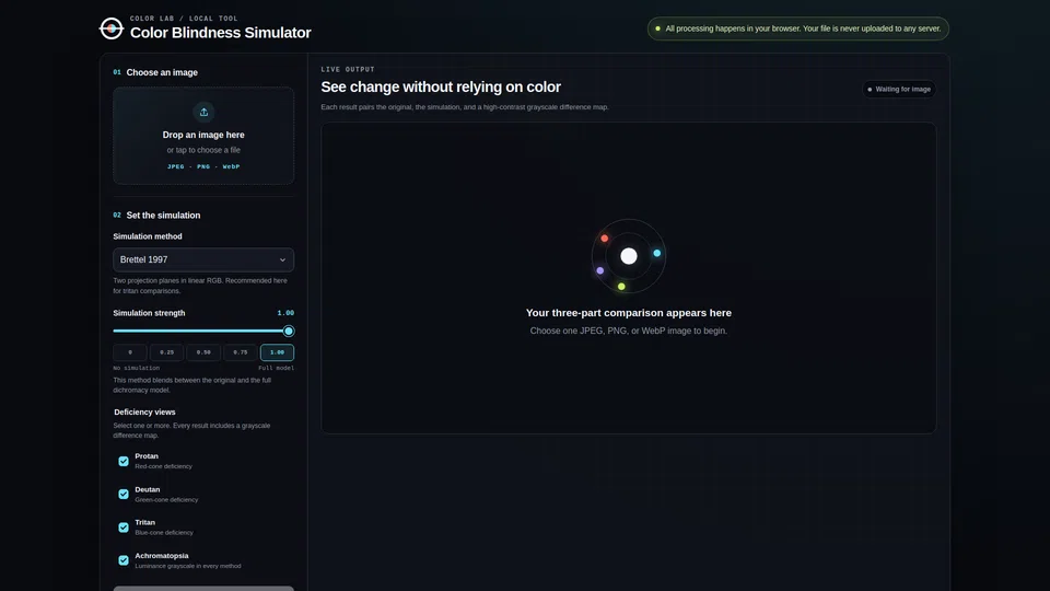 Homepage snapshot at launch
