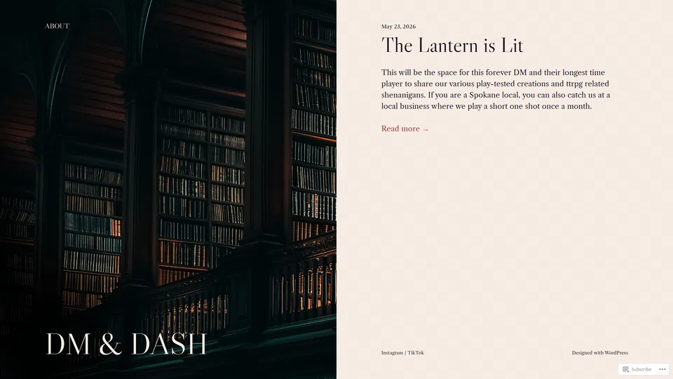 Homepage snapshot at launch