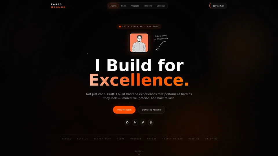 Homepage snapshot at launch