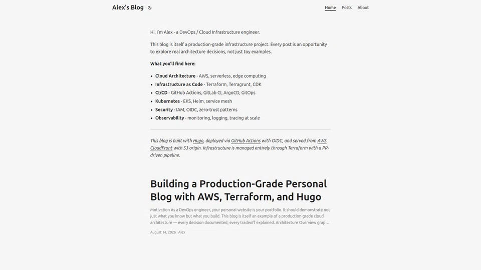 Homepage snapshot at launch