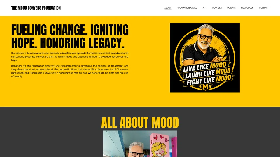 Homepage snapshot at launch